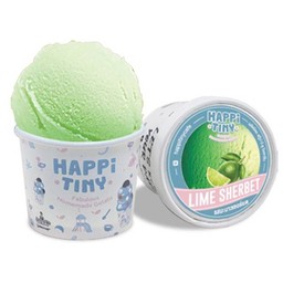 ไอศกรีมถ้วยมะนาว เชอร์เบต. Lime Sherbet Ice-Cream