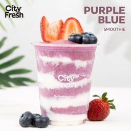 น้ำสมูทตี้ผลไม้ (Purple blue)
