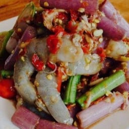ตำสายบัวกุ้งสด