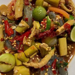 ตำลาวหน่อไม้กุ้งสด