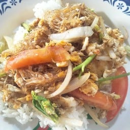 ข้าว+ผัดวุ้นเส้นใส่ไข่