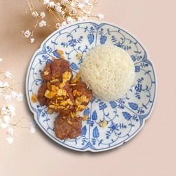 ข้าวหมูก้อนทอด สูตร THE SIMLE