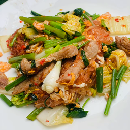 สุกี้แห้งหมู