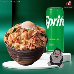 Sprite Original X ข้าวกะเพราเบคอนไข่ออนเซ็น
