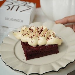 Red Velvet Brownie with Cream Cheese Elegance
