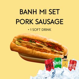 บาแก็ตเวียดนามกับหมูยอ + เครื่องดื่ม