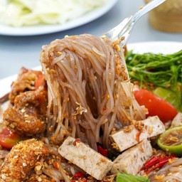 ตำเส้นเล็กกากหมู