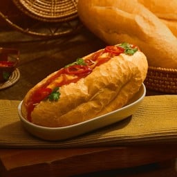 Fried egg banh mi บาแก็ตเวียดนามกับไข่ทอด