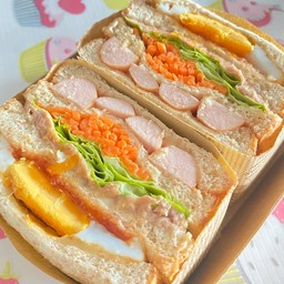 ไส้กรอก+ไข่ดาว เกาหลี