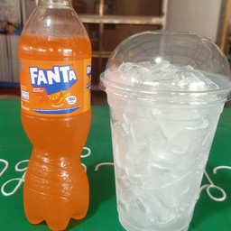 แฟนต้าส้ม+น้ำแข็ง