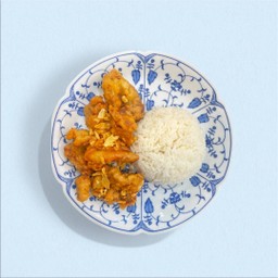 ข้าวหมูทอดกระเทียม