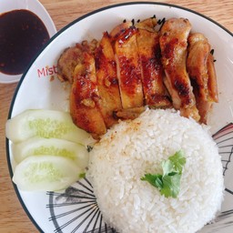 ข้าวไก่ย่าง น้ำจิ้มแจ่วมะขาม