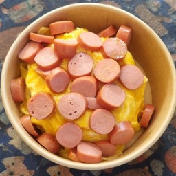 ข้าวไข่ข้น+ฮอทดอก