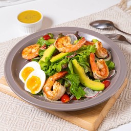 สลัดอะโวคาโดกุ้งย่าง