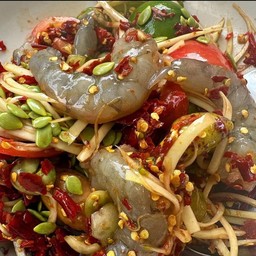 ตำซั่วกุ้งสด