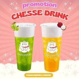 [เซตสุดฮิต] ชาแอปเปิ้ลชีสดริ้ง + ชาลิ้นจี่ชีสดริ้ง