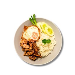 • Rice With Garlic (กระเทียมไข่ดาว)
