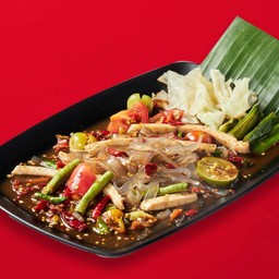 SWEET POTATO NOODLE SPICY SALAD WITH FERMENTED FISH SAUCE
