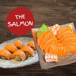 The SALMON: Salmon Sashimi L + Salmon Sushi SET