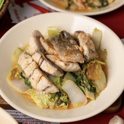 สุกี้แห้ง ปลากระพง