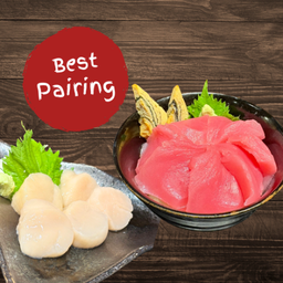 BEST PAIR! Maguro Don and Hotate Sashimi