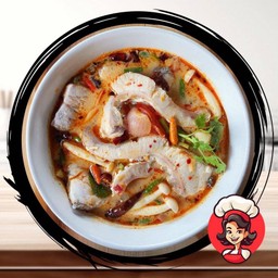 ต้มยำปลากะพงน้ำข้น,น้ำใส(เป็นกับข้าว)