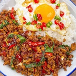 กะเพราหมูสับ