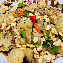 ตำส้มโอ ใส่น้ำปู ปลาล้านัวๆ เข้มข้น