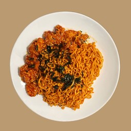 มาม่าเผ็ดเกาหลี+ไก่ทอดเกาหลี