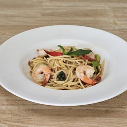 สปาเก็ตตี้ผัดขี้เมากุ้งสด