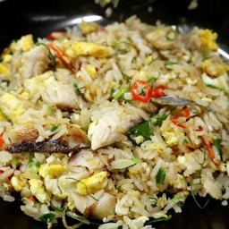 ข้าวผัดปลาทู + น้ำพริกกะปิ