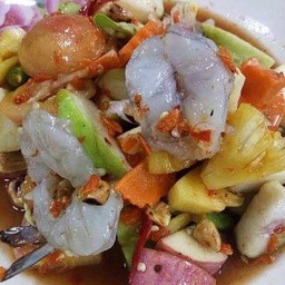 ตำผลไม้กุ้งสด