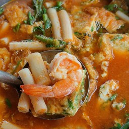 แกงส้มไข่ชะอม+กุ้ง+ไหลบัว