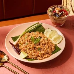 ข้าวผัดประจำบ้าน+ส้มตำ S
