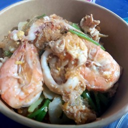 สุกี้แห้ง หมู+กุ้ง