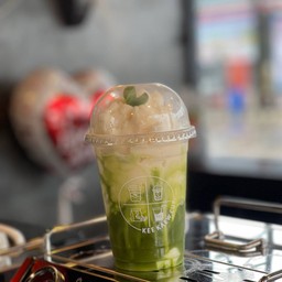 ชาเขียวมะพร้่าวนมสดปั่น