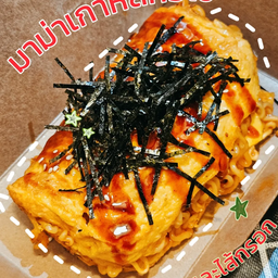 มาม่าเกาหลีไส้กรอกห่อไข่