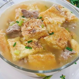 แกงจืดไข่น้ำ หมูสับ+ข้าวสวย