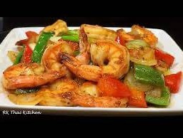 ผัดพริกไทยดำกุ้ง(กับข้าว)