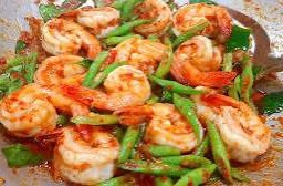 ผัดพริกแกงกุ้ง(กับข้าว)