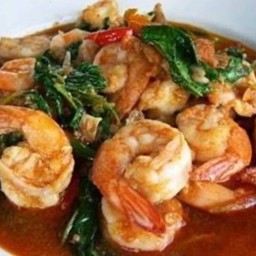 กระเพรากุ้ง(กับข้าว)