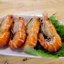 กุ้งเผา 1 ชุดเล็ก (4 ตัว)
