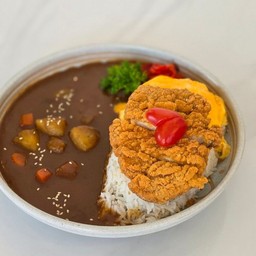 ข้าวสวยหอมกับแกงกะหรี่หมู