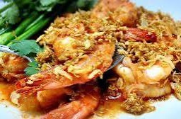 กุ้งผัดกระเทียม(กับข้าว)