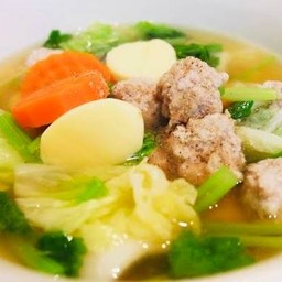 แกงจืดเต้าหู้หมูสับ (กับข้าว)