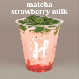 matcha strawberry milk