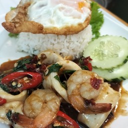 ข้าวราดกะเพราทะเล