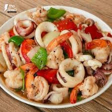 (กับข้าว)ผัดพริกไทยดำทะเล