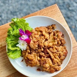 ไข่เจียวกุ้งสับ (กับข้าว)