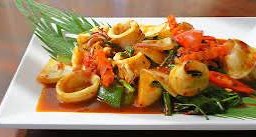 ผัดพริกเผาหมึก(กับข้าว)